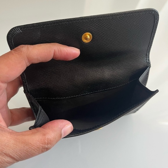 PRADA BLACK SAFFIANO LEATHER WALLET - Picture 3 of 12